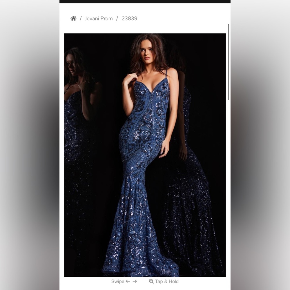 Beautiful Navy blue JOVANI Prom Dress